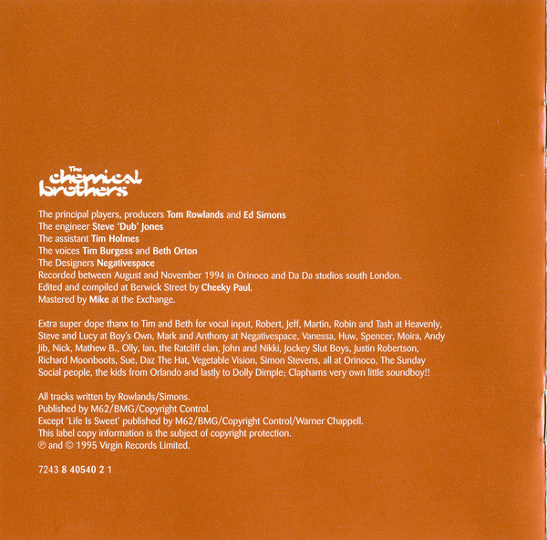 The Chemical Brothers - Exit Planet Dust (CD, Album, Gre) 10333