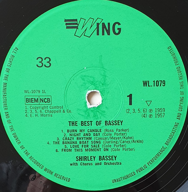 Shirley Bassey - The Best Of Bassey (LP, Comp, Mono, RE) 8948