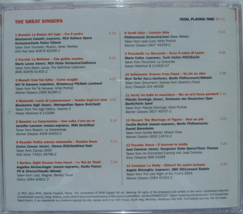 Various - The Great Singers (CD, Comp, Promo) 14036