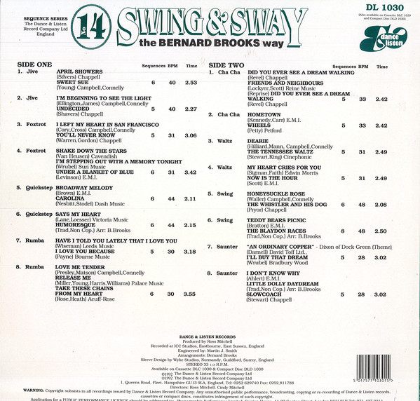 Bernard Brooks (2) - Swing and Sway The Bernard Brooks Way (LP, Album) 11070