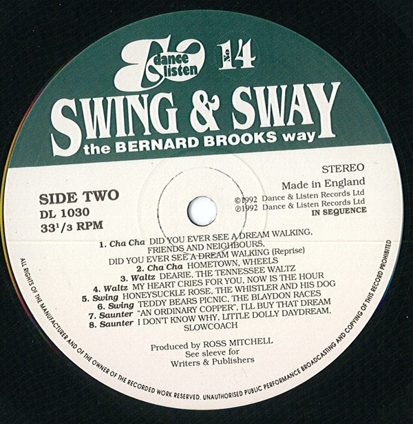 Bernard Brooks (2) - Swing and Sway The Bernard Brooks Way (LP, Album) 11072