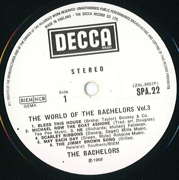 The Bachelors - The World Of The Bachelors Vol. 3 (LP, Comp) 13326