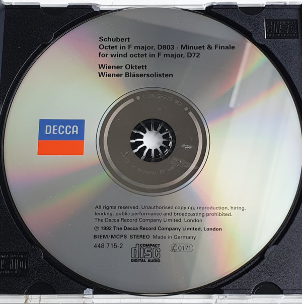 Schubert* - Wiener Oktett - Octet (CD, Comp) 13990