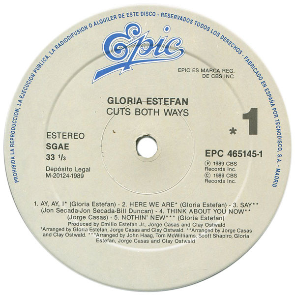 Gloria Estefan - Cuts Both Ways (LP, Album) 7311