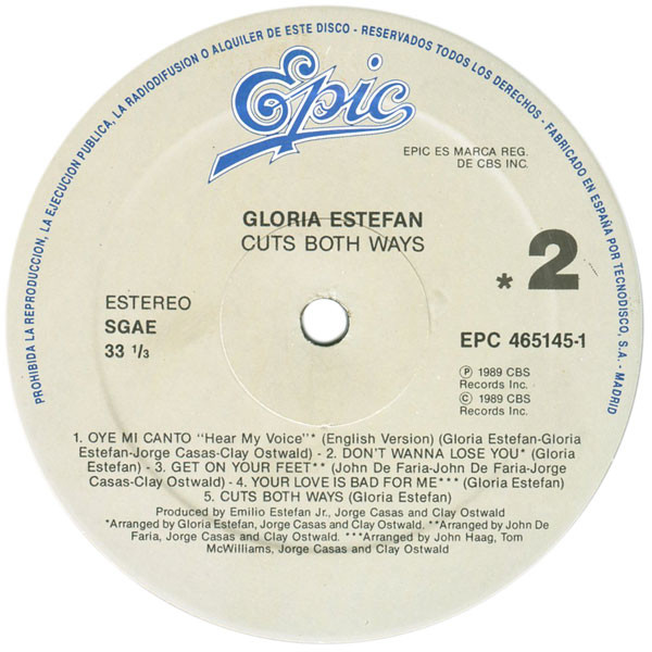 Gloria Estefan - Cuts Both Ways (LP, Album) 7312