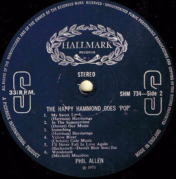 Phil Allen (2) - The Happy Hammond Goes 'Pop' (LP) 11948