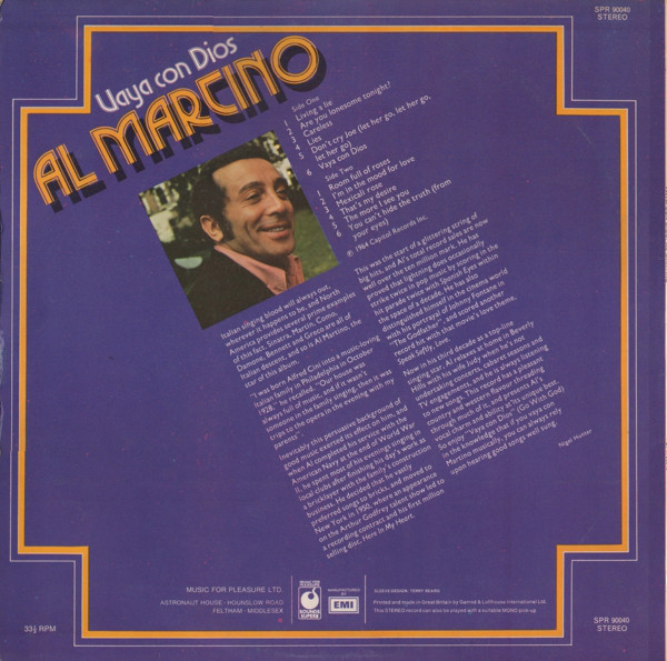 Al Martino - Vaya Con Dios (LP, Comp, RE) 7830