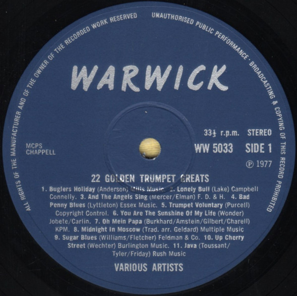 Various - 22 Golden Trumpet Greats (LP) 13862