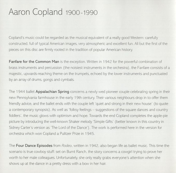 Copland* - Fanfare For The Common Man (CD, Album) 14628