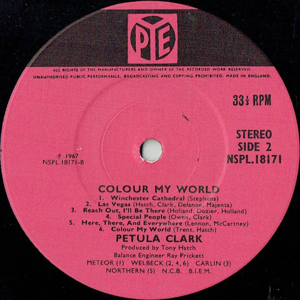Petula Clark - Colour My World (LP, Album) 7418
