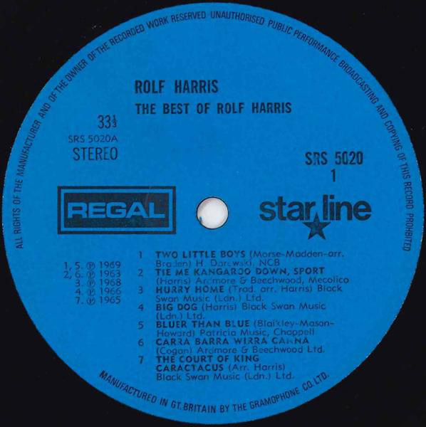 Rolf Harris - The Best Of Rolf Harris (LP, Comp) 10953