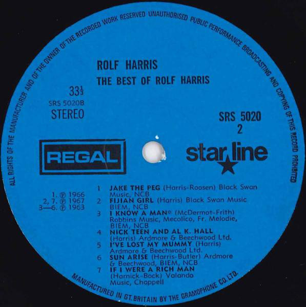 Rolf Harris - The Best Of Rolf Harris (LP, Comp) 10954
