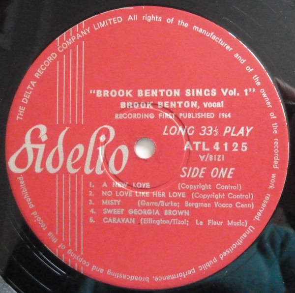 Brook Benton - Brook Benton Sings - Volume One (LP, Mono) 9426