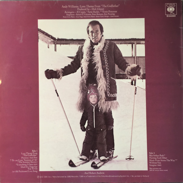 Andy Williams - Love Theme From "The Godfather" (LP, Album) 13420