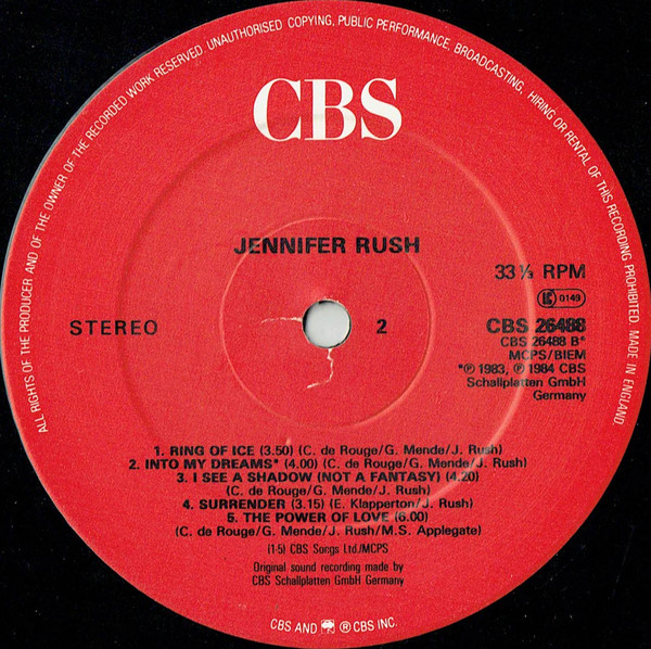 Jennifer Rush - Jennifer Rush (LP, Album) 12287