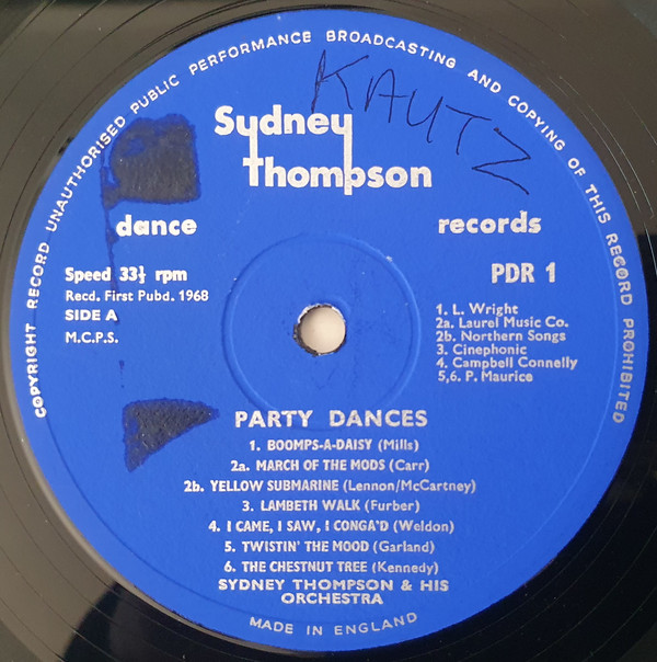 Sydney Thompson And His Orchestra - Party Dances (LP) (Good (G))13031