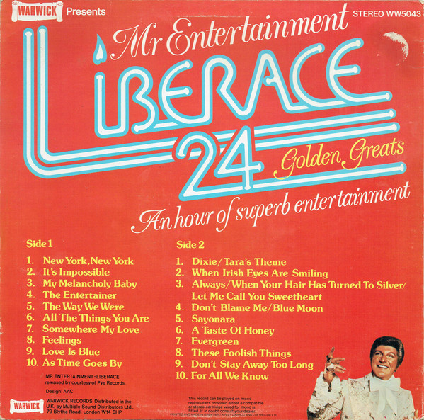 Liberace - Mr. Entertainment (LP, Comp) 13342