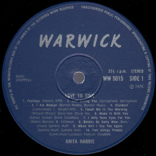 Anita Harris - Love To Sing (LP) 13176