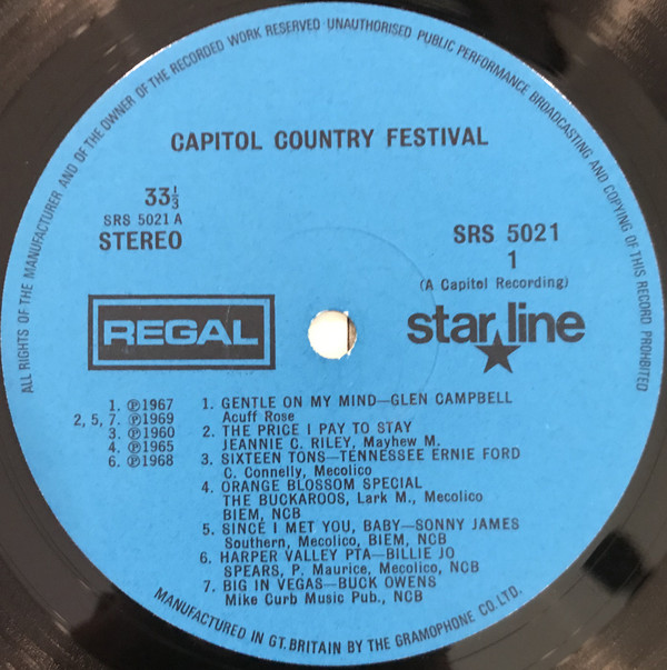 Various - Capitol's Country Festival (LP, Comp) 8720