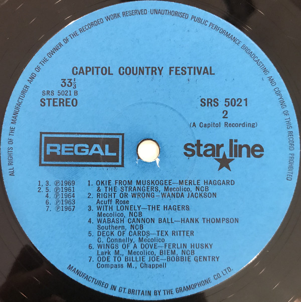 Various - Capitol's Country Festival (LP, Comp) 8721