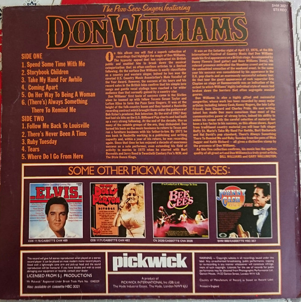 The Pozo Seco Singers* Featuring Don Williams (2) - The Pozo Seco Singers Featuring Don Williams (LP, Comp) 13804