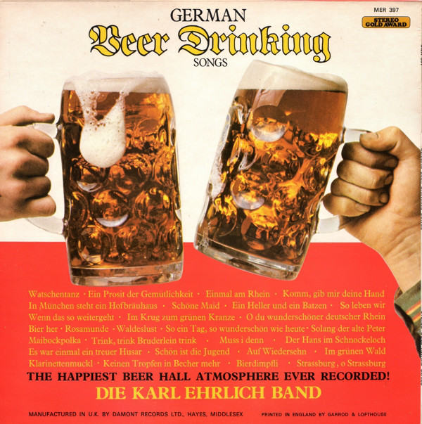 Die Karl Ehrlich Band - German Beer Drinking Songs (LP, Album) 10014