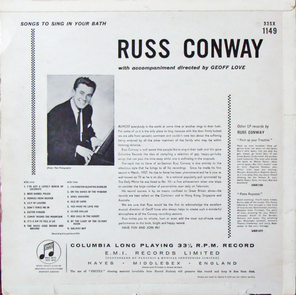 Russ Conway - Songs To Sing In Your Bath (LP, Album) 14159