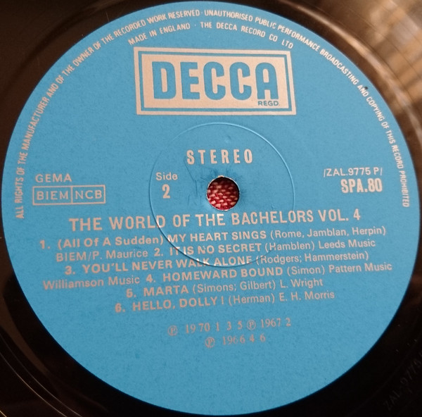 The Bachelors - The World Of The Bachelors Vol. 4 (LP, Comp) 8754
