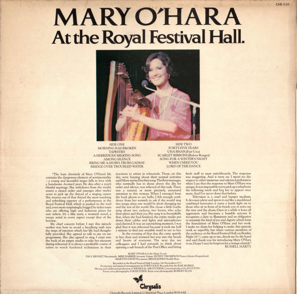 Mary O'Hara - Mary O'Hara At The Royal Festival Hall (LP) 12194