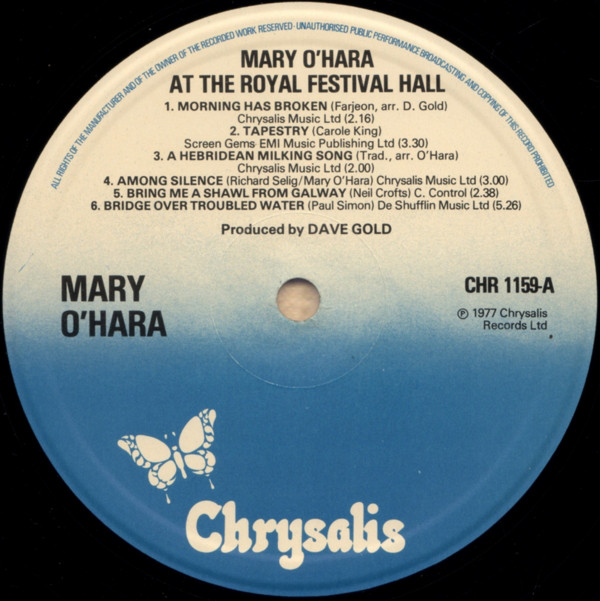 Mary O'Hara - Mary O'Hara At The Royal Festival Hall (LP) 12195