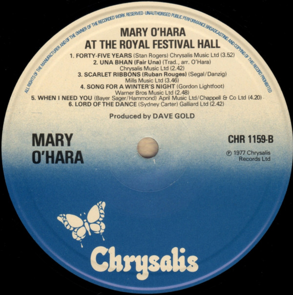 Mary O'Hara - Mary O'Hara At The Royal Festival Hall (LP) 12196