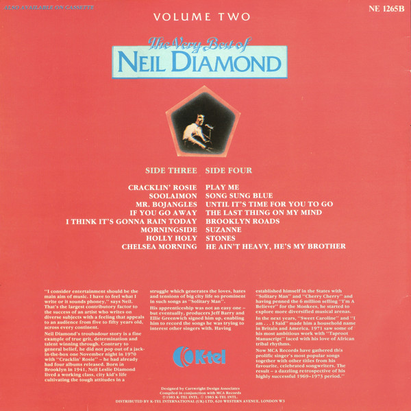 Neil Diamond - The Very Best Of Neil Diamond (Volume Two) (LP, Comp) 14502