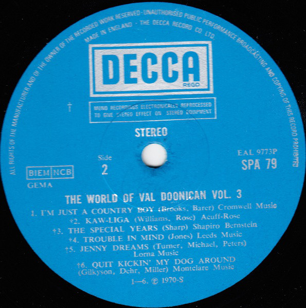 Val Doonican - The World Of Val Doonican Vol. 3 (LP, Comp) 8686