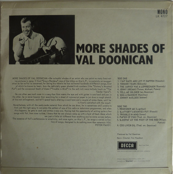 Val Doonican - More Shades Of Val Doonican (LP, Album, Mono) 8032