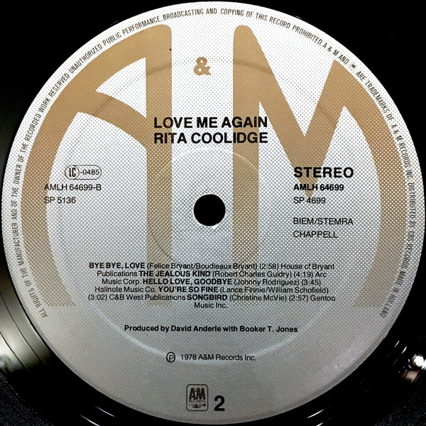 Rita Coolidge - Love Me Again (LP, Album, Gat) 12795