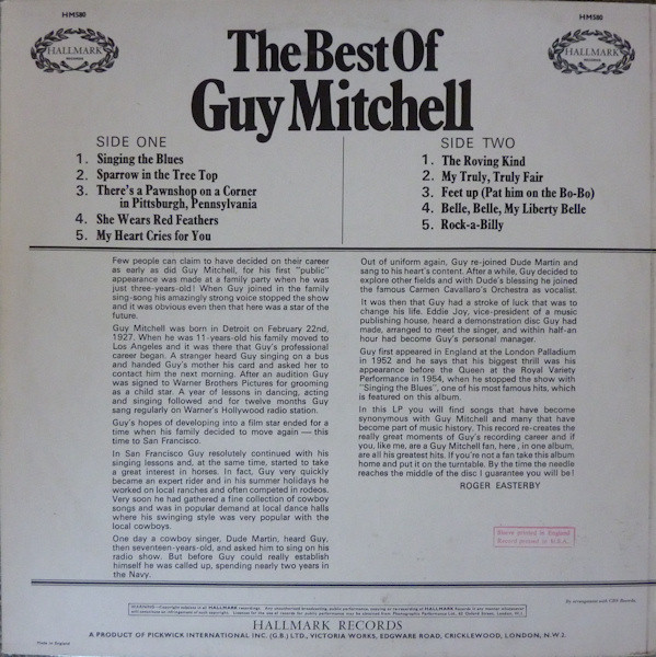Guy Mitchell - The Best Of Guy Mitchell (LP, Comp, RE, RM) 6983