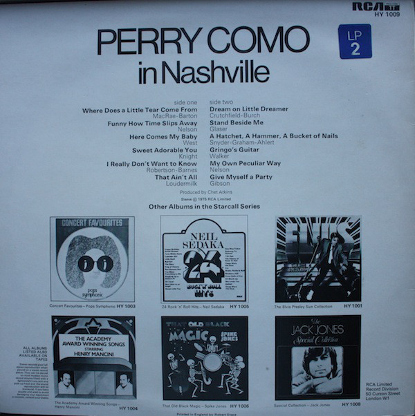 Perry Como - Perry Como In Nashville (LP, Album) 10081