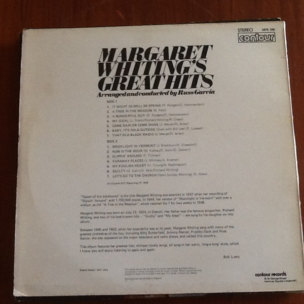 Margaret Whiting - Margaret Whiting's Great Hits (LP, Album, RE) 13164