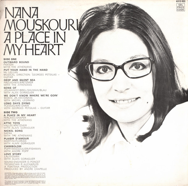 Nana Mouskouri - A Place In My Heart (LP) 12182