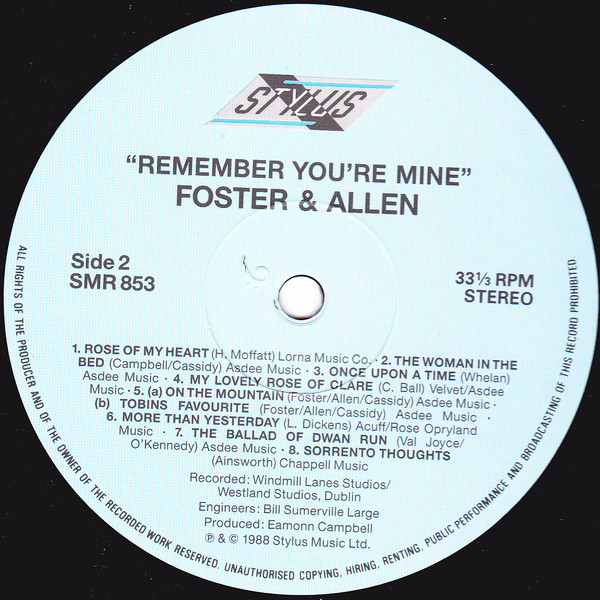 Foster and Allen - Remember You're Mine (LP, Comp) 8082