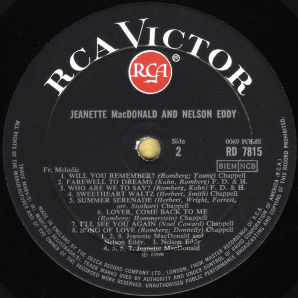 Jeanette MacDonald And Nelson Eddy - 16 Nostalgic Original Recordings Of Music From Their Golden Years In Hollywood (LP, Comp) 11533