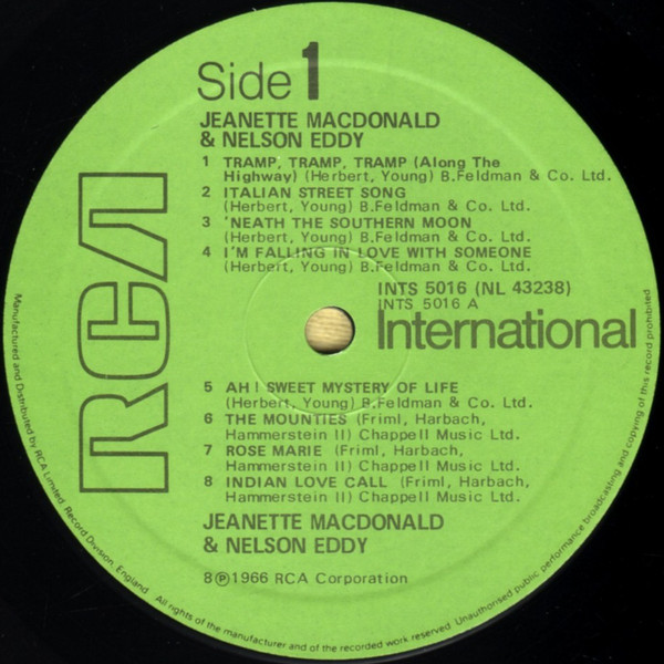 Jeanette MacDonald and Nelson Eddy - Jeanette MacDonald and Nelson Eddy (LP, Album, RE) 11537