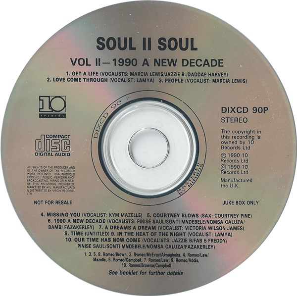 Soul II Soul - Vol II (1990 A New Decade) (CD, Album, Juk) 10630