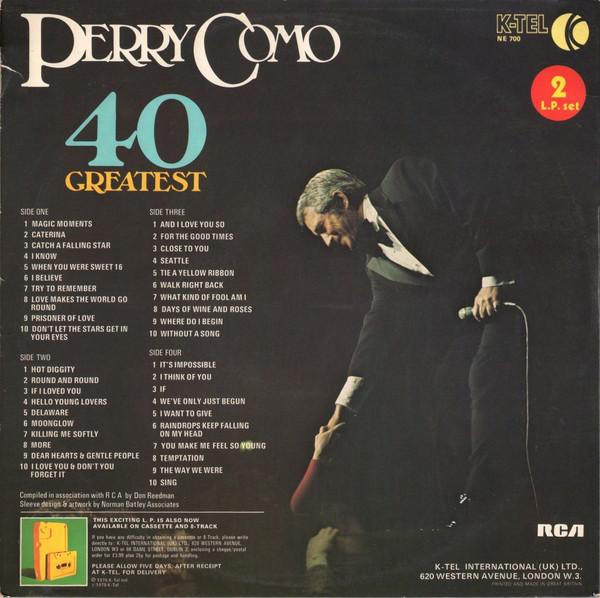 Perry Como - 40 Greatest (2xLP, Comp, Ltd) 8088
