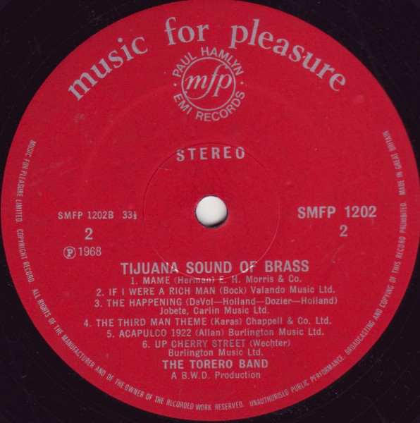 The Torero Band - Tijuana - Sound Of Brass (LP) 7761