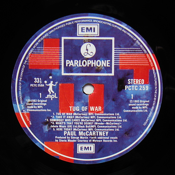 Paul McCartney - Tug Of War (LP, Album) 6924