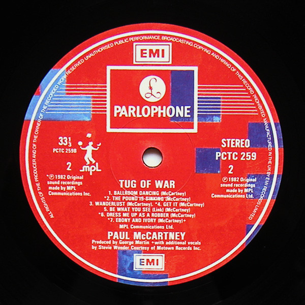 Paul McCartney - Tug Of War (LP, Album) 6925
