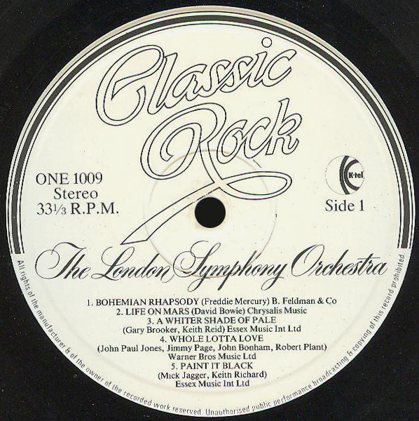 The London Symphony Orchestra And The Royal Choral Society - Classic Rock (LP, Album, Gat) 12121
