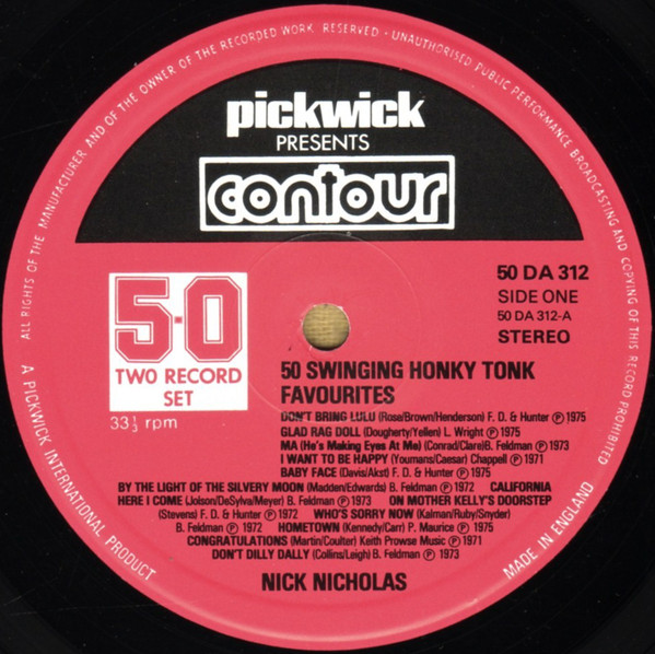 Nick Nicholas - 50 Swinging Honky Tonk Favourites (2xLP) 7810