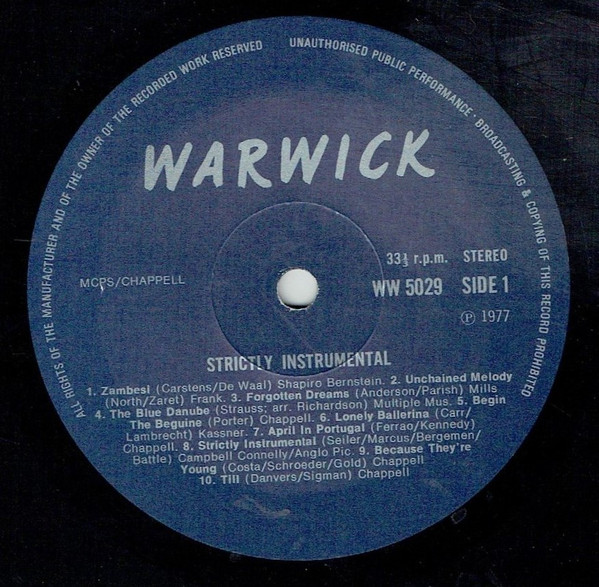 Various - Strictly Instrumental (LP, Comp) 14587